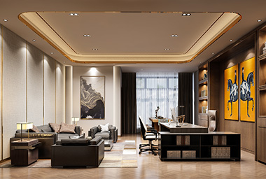 萧山金融类企业办公室装修设计_案例效果图