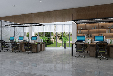 萧山社区办事处办公室装修设计_案例效果图