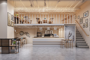 萧山奶茶店装修设计_案例效果图