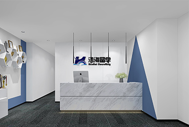 萧山留学咨询公司办公室装修设计_案例效果图