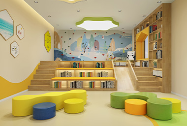 萧山少儿英语培训机构装修设计_案例效果图