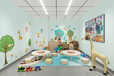 萧山少儿培训机构装修设计_案例效果图
