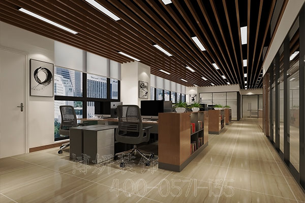 杭州办公室工业装修效果图-杭州500平办公室工业装修效果图