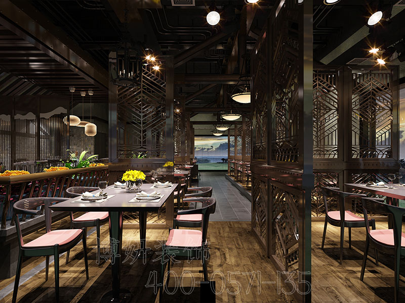 餐厅装修设计,中式餐厅装修,杭州中式餐厅装修