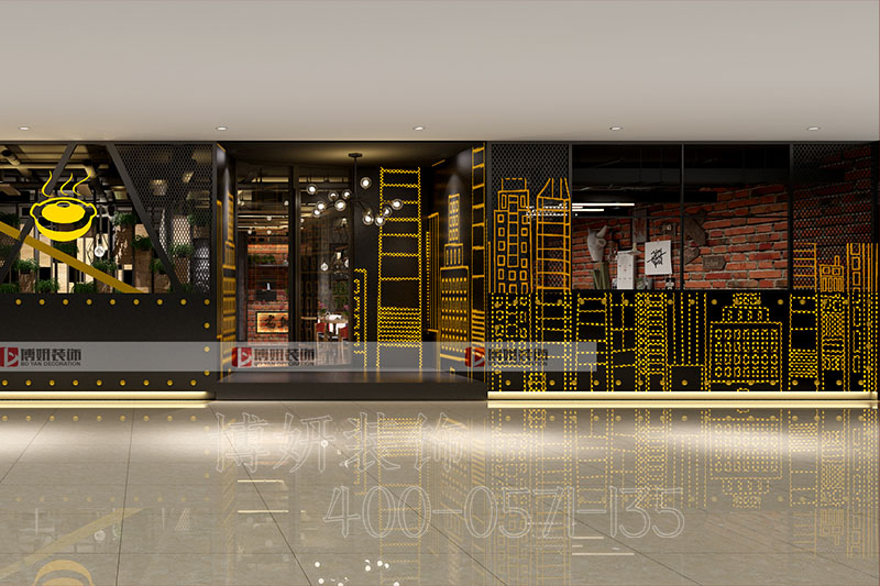 杭州砂锅店装修设计-案例效果图 4