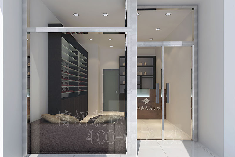 专业皮具护理装修设计,店铺案例效果图