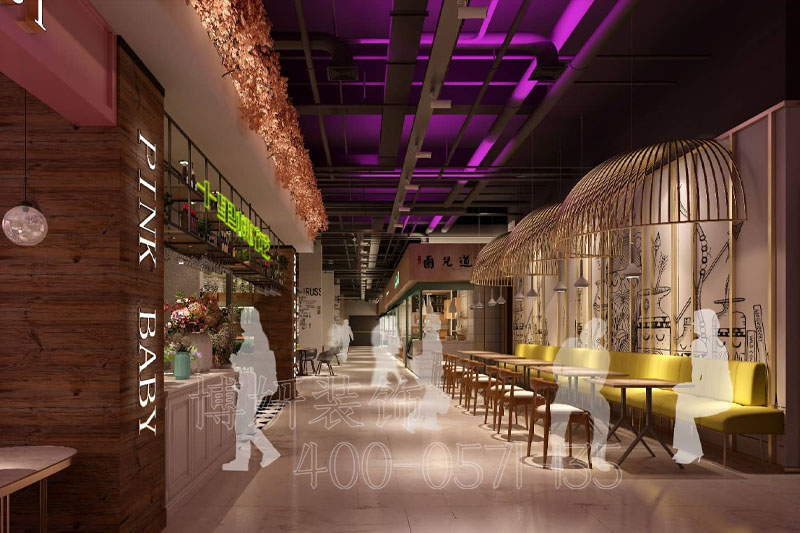 杭州美食广场装修,美食广场装修设计,杭州装修公司 杭州美食广场装修,美食广场装修设计,杭州装修公司