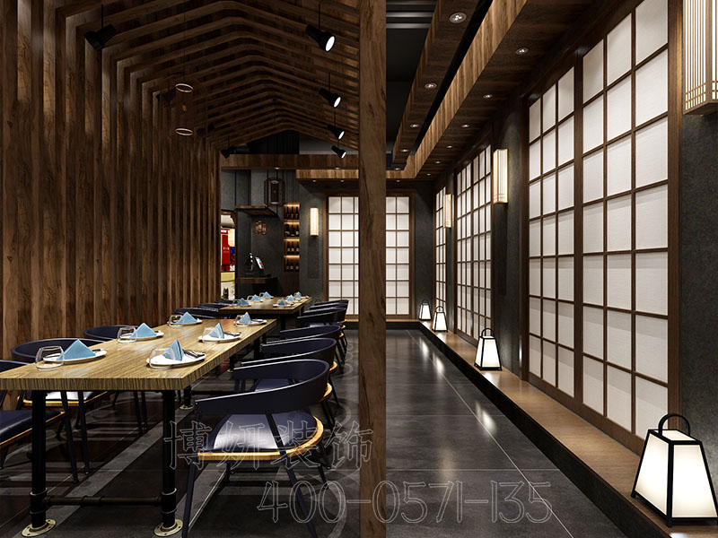 杭州日式料理店装修,杭州日料店装修,杭州装修公司