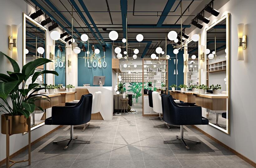 杭州高端美发店装修设计,杭州专业美发店设计效果,杭州好的装修设计公司